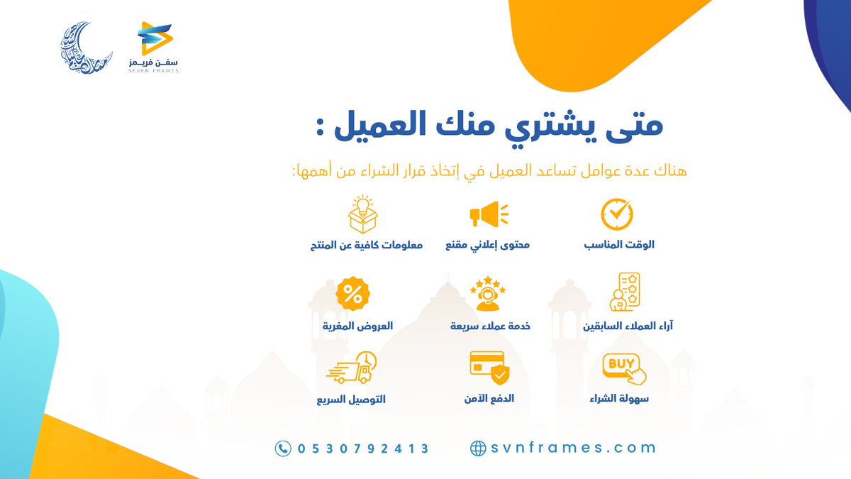 S7n_Frames's tweet photo. عدة عوامل تساعد في إتخاذ قرار الشراء في متجرك 
1 رمضان 
 #مسابقات_عبدالسلام_الحارثي https://t.co/LxFciYS34Q