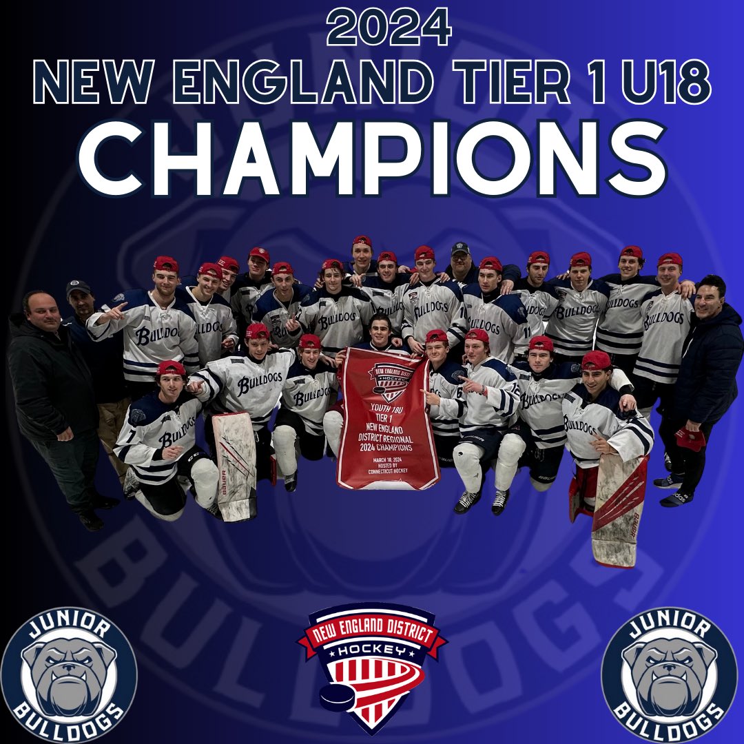 Congrats to our U18 team on winning the New England Regional.  #VegasBound #NattyBound #BowWow #BeABulldog