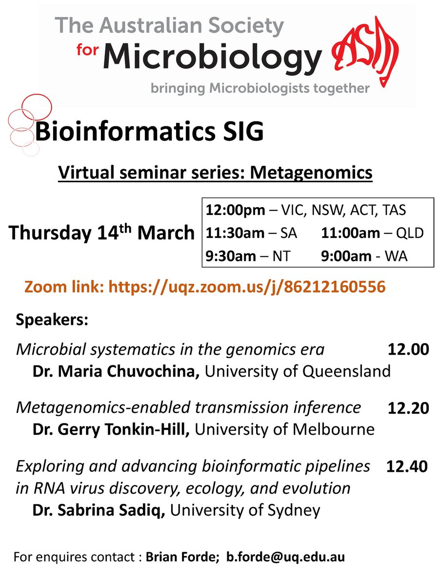 ASM Bioinformatics SIG relaunch Thur 14th  <a href="/AUSSOCMIC/">ASM</a>