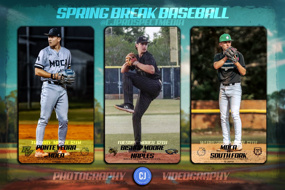 One thing better than baseball is Spring Break Baseball! We will be covering several games hosted by @floridaleague this week as part of their High School Invitational, and also in attendance Tuesday night when @BMooreAthletics host @NaplesHS! #everymomentmatters #baseball