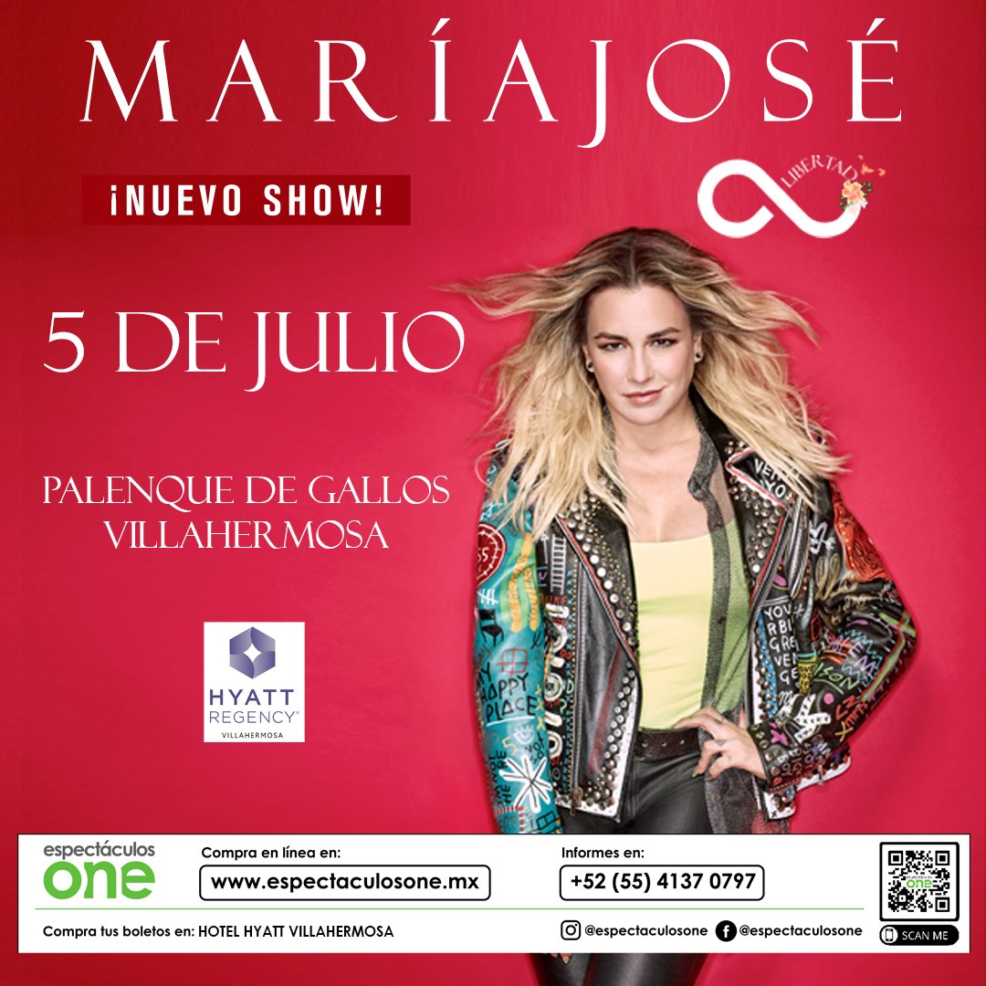 ¡Mañana LUNES a las 10am inicia a la venta de boletos para el show de <a href="/lajosa/">María José Loyola</a> en Villahermosa, Tabasco que será el próximo 05 de Julio en el Palenque de Gallos!

link de compra: ventas.espectaculosone.mx/eventperforman…
