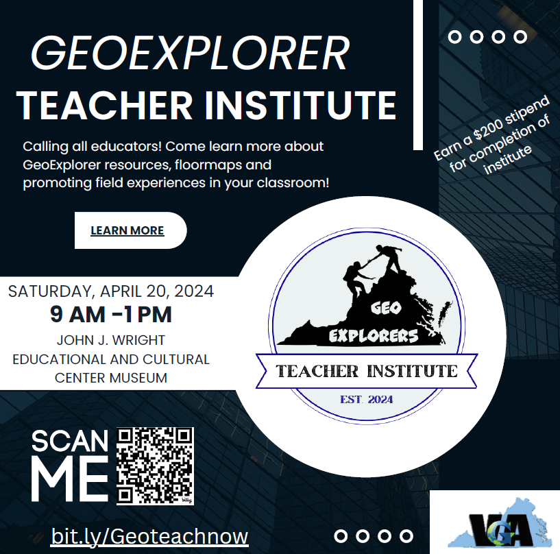 Virginia Geographic (@vageogalliance) on Twitter photo Virginia educators, register for the GeoExplorer Teacher Institute. Participants will earn PD points and a $200 stipend. Ensure that prior to attending the institute, your division is subscribed to An Atlas of Virginia with <a href="/VAGeogAlliance/">Virginia Geographic</a>. tinyurl.com/3br73d5s Virginia educators, register for the GeoExplorer Teacher Institute. Participants will earn PD points and a $200 stipend. Ensure that prior to attending the institute, your division is subscribed to An Atlas of Virginia with <a href="/VAGeogAlliance/">Virginia Geographic</a>. tinyurl.com/3br73d5s