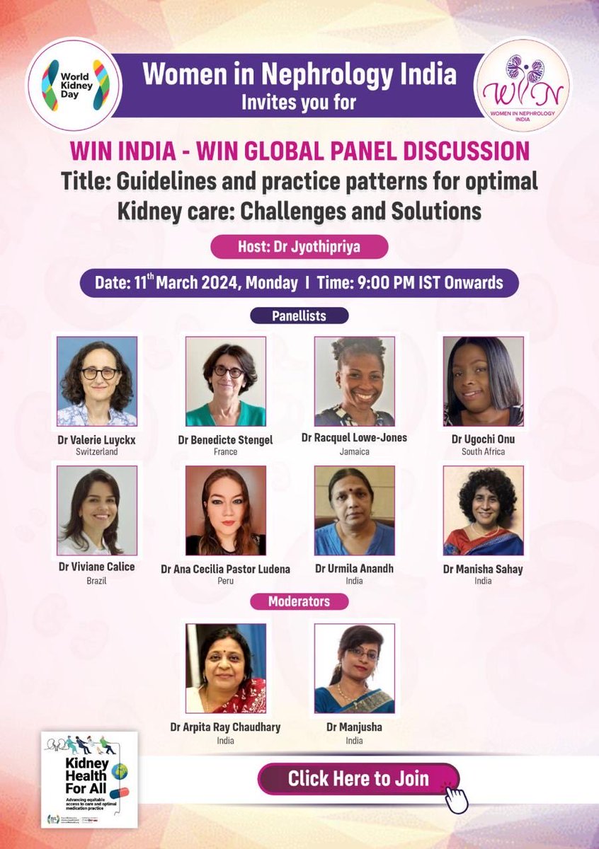 Joining some pioneering #women on discussions #globalnephrology increasing awareness creating impact ⁦@worldkidneyday⁩ ⁦⁦⁦@ISNeducation⁩ ⁦⁦⁦⁦@WomenNeph_india⁩ @themohwgovjm⁩ ⁦@JISNews⁩ ⁦@myadla⁩ ⁦⁦@valerie_luyckx⁩