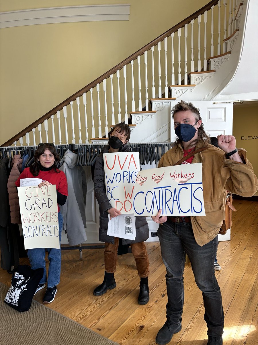 UCWVAUVA's tweet photo. "I'm excited President Ryan is going to meet with us because it gives me hope that UVa is finally taking this issue seriously. Missing paychecks and incorrect pay is not a one-time mistake, but something that has happened to me every one of the five years ... https://t.co/A5Fw6T8IwI