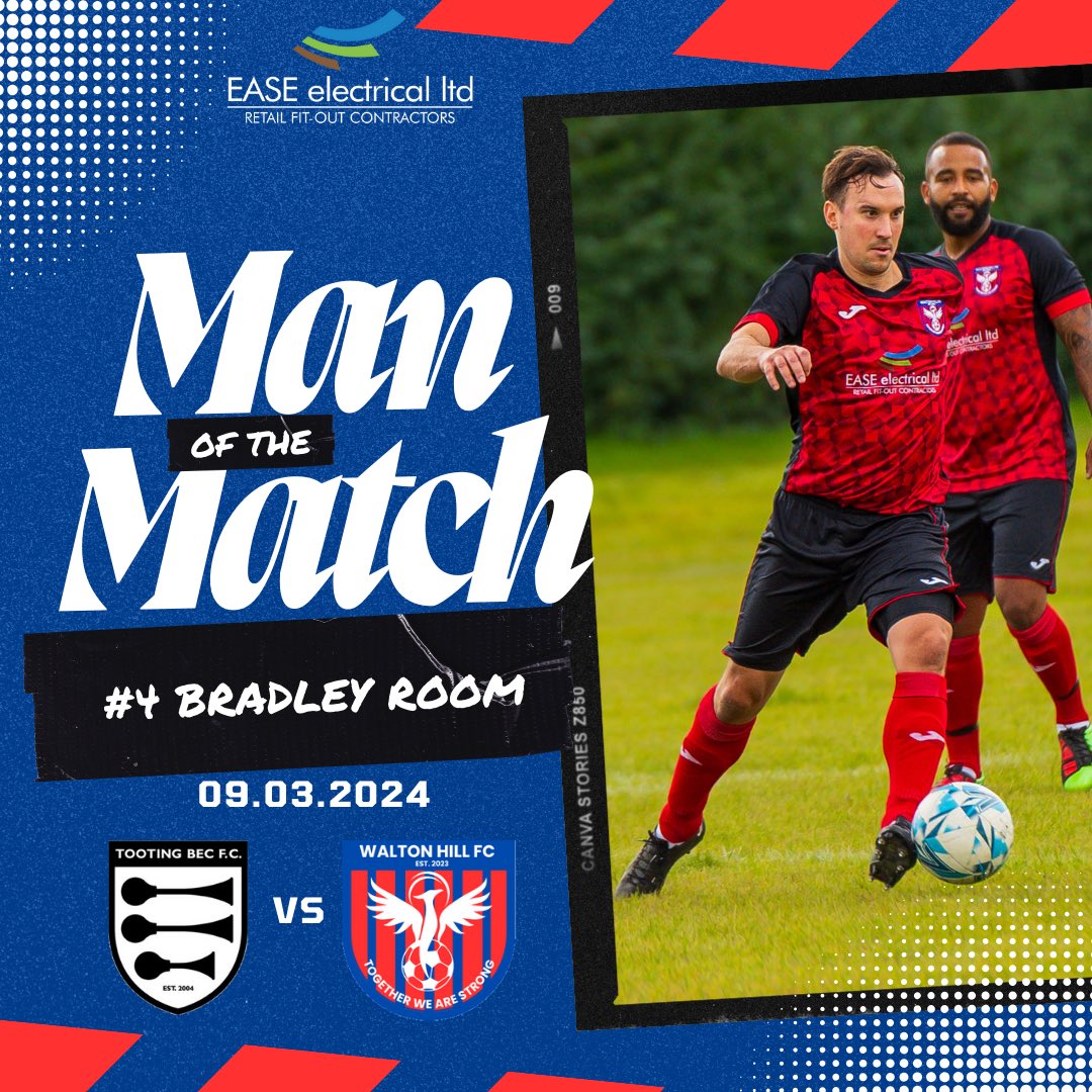 Waltonhillfc's tweet photo. Yesterday’s man of the match goes to the fiery defender Bradley Room! His defensive masterclass was simply outstanding. Brad’s crucial through ball not only gave us the lead but also ignited our path to victory. Well done, Brad, you truly deserve this recognition!
#manofthematch https://t.co/oOvnLAip0L