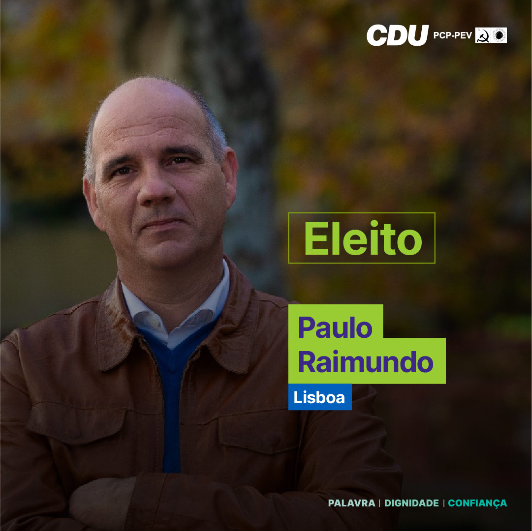 Eleito Paulo Raimundo por Lisboa