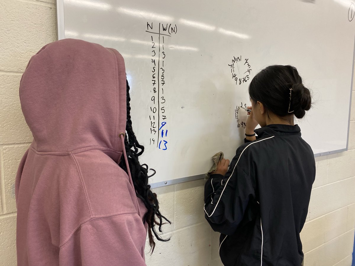 Grade 8 students ⁦<a href="/MACEaglesLondon/">Sir John A Macdonald</a>⁩ totally engaged in solving Josephus problem on the Friday before March Break! Way to go!