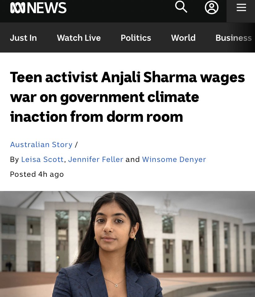 Should the Australian government owe a duty of care to children &amp; future generations when making decisions that will worsen climate change? 

Morally, yes absolutely. 

Now Anj Sharma and allies are trying to get this duty written into a new law. A must-watch <a href="/AustralianStory/">AustralianStory</a>