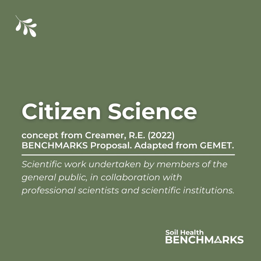 New Glossary Term: Citizen Science 🌱 What's your take on citizen 🙋 science in soil health research🔎? Share your thoughts🧠 below and explore more terms on our website: soilhealthbenchmarks.eu/glossary  #CitizenScience #glossary #benchmarks #soilhealthbenchmarks