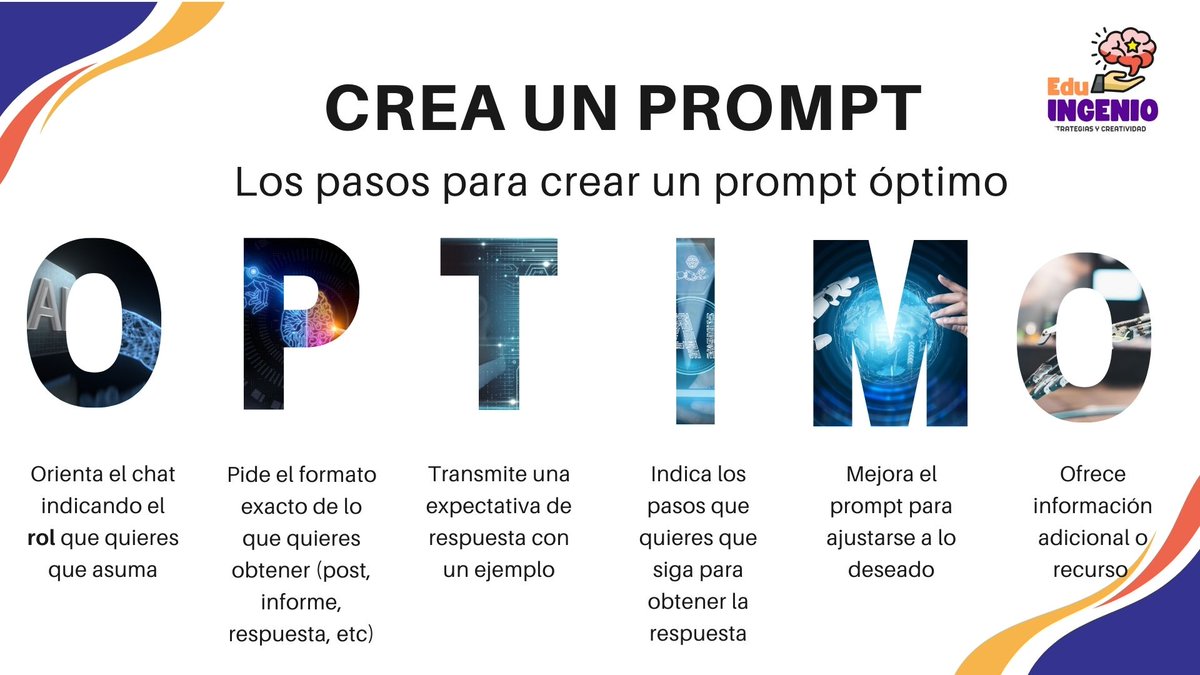 Ely Ruiz (@elyruiza) on Twitter photo La mayoría de usuarios que estamos utilizando herramientas de inteligencia artificial, nos vemos beneficiados de sus bondades, pero creo conveniente que optimicemos nuestros prompts, por ello presento estos consejos para crear entradas en los Chat. 
#ChatGPT #Bard  #Copilot La mayoría de usuarios que estamos utilizando herramientas de inteligencia artificial, nos vemos beneficiados de sus bondades, pero creo conveniente que optimicemos nuestros prompts, por ello presento estos consejos para crear entradas en los Chat. 
#ChatGPT #Bard  #Copilot