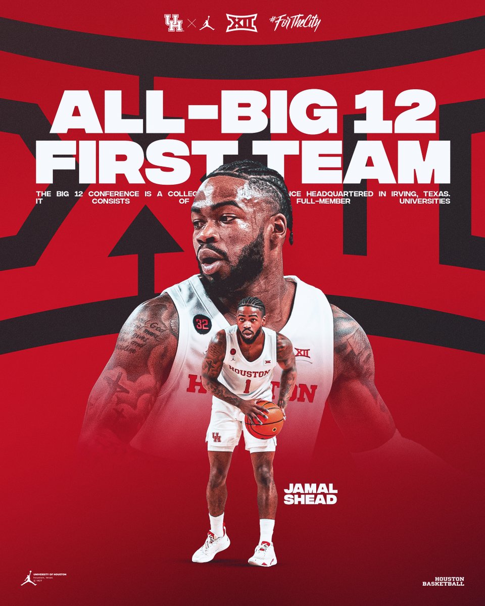 UHCougarMBK's tweet photo. On Saturday, @UHouston fans chanted it in Fertitta Center...

On Sunday, it happened...

@Thejshead is

🏀 Big 12 Player of the Year
🏀 Big 12 Defensive Player of the Year
🏀 All-Big 12 First Team (unanimous)
🏀 Big 12 All-Defensive Team

#ForTheCity x #GoCoogs https://t.co/mK2zA9gVwg