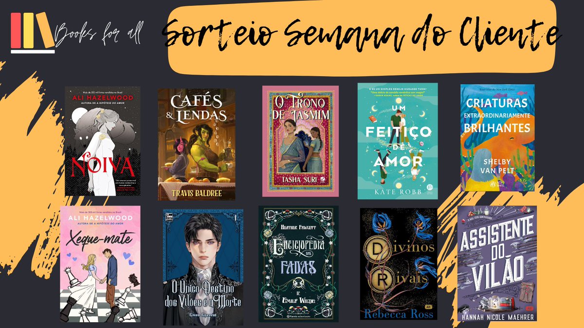 books_forall's tweet photo. Sorteio  #SemanadoConsumidor 

Regras do sorteio (continua na thread⤵️):

📖Seguir @books_forall

📖Dar rt neste tweet e o primeiro da thread (kindle unlimited)

📖Dar rt no tweet fixado

📖Prêmio: UM LIVRO (dentre os da imagem)  ou livro da wishlist até R$40

📖Resultado 18/03 https://t.co/OuuAUJCYzi
