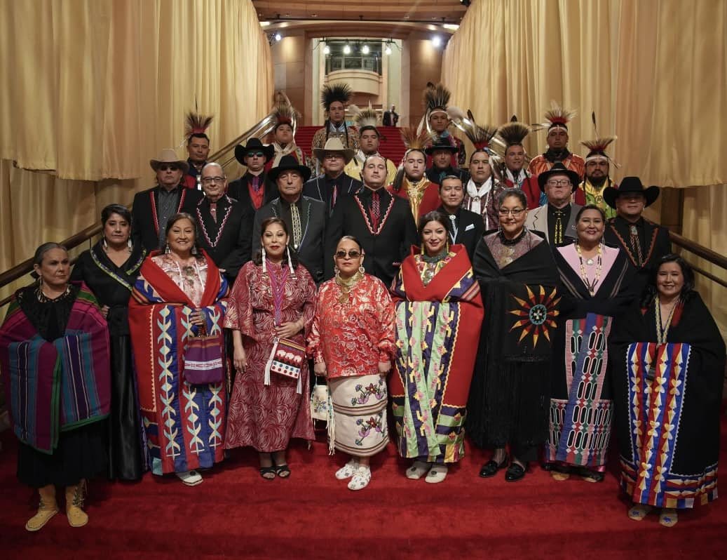 Members of the Osage Nation hit the red carpet to support Lily Gladstone. #Oscars