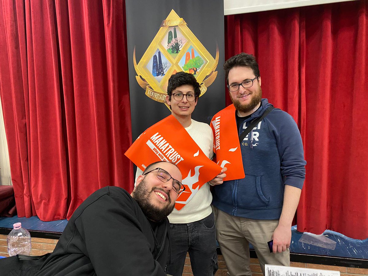 Marco Montani (@marcomontani17) on Twitter photo 8-1 for 1st place at <a href="/4Tournaments/">4SeasonsTournaments</a> and <a href="/EULegacyMasters/">European Legacy Masters</a> qualification with Grixis Delver.
Deck was boring.
Still, glad to be back with a win after almost no magic for 6 months.
<a href="/D_M_Anuel/">Easymoneymarksman</a> in top8 as well, honestly the guy is a machine.
<a href="/MaiDireLegacy/">MaiDireLegacy</a> photobombing down here: 8-1 for 1st place at <a href="/4Tournaments/">4SeasonsTournaments</a> and <a href="/EULegacyMasters/">European Legacy Masters</a> qualification with Grixis Delver.
Deck was boring.
Still, glad to be back with a win after almost no magic for 6 months.
<a href="/D_M_Anuel/">Easymoneymarksman</a> in top8 as well, honestly the guy is a machine.
<a href="/MaiDireLegacy/">MaiDireLegacy</a> photobombing down here: