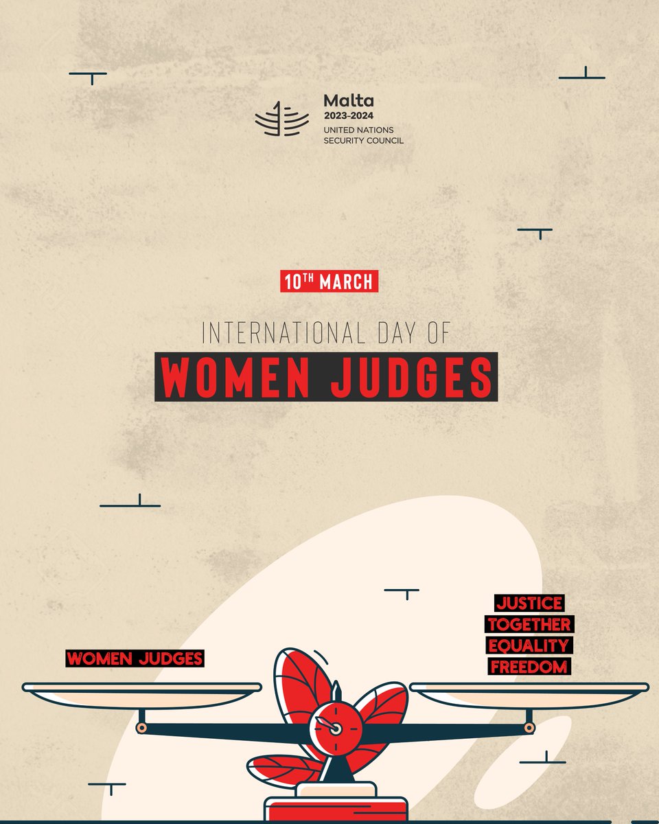Happy International Day of Women Judges! The equal representation of women in the judiciary, and the participation of women in legal decision making, is a key component of ensuring a more fair, #equal, and just society for all. ⚖️ #WomenInJustice #WomenForJustice ⚖️