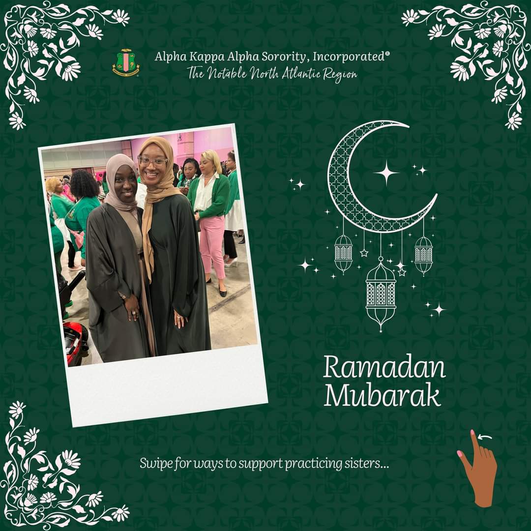 Chanty_Lyles's tweet photo. Via @AKANARegion
Embracing the spirit of Ramadan, we reflect, pray, and grow together. May this month be filled with peace, understanding, and enlightenment.
๐๐ #AKA1908 #NarFIRST #SisterlyServingYouFIRST #Ramadan https://t.co/k58nHfQbDZ