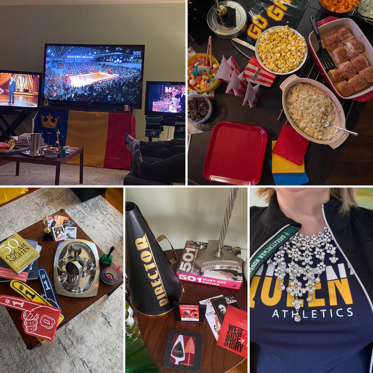 SueBatesQ91's tweet photo. When your @queensgaels are playing in their 1st #USports Championship AND itβs #Oscar night AND #Saskie is playing in the #BrierFinal π
#GoGaelsGo π·π΄
#GoSaskGo πΎ
#GoHoldoversGo https://t.co/KGnYCx5M3K