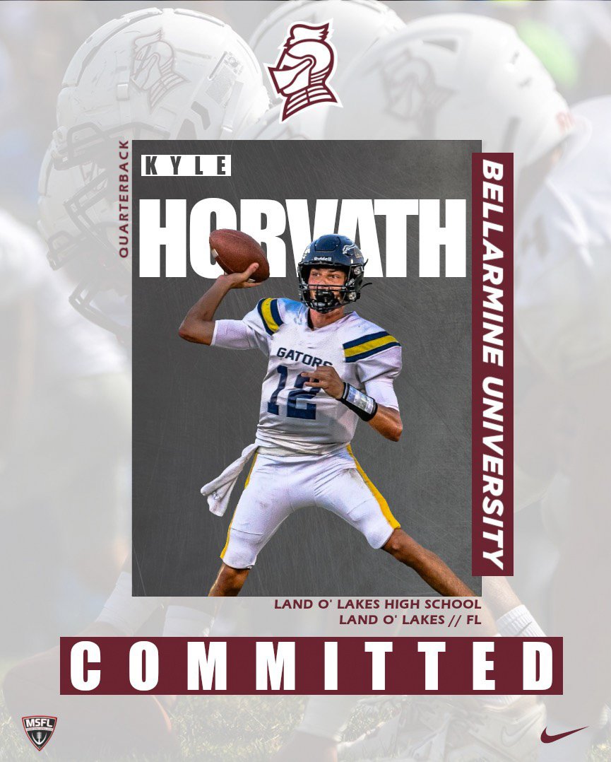 Excited to announce I have committed to Bellarmine University to further my academic and athletic career! Big thank you to my family, friends, and all my coaches and teammates who have helped me along the way. Let's work! #GoKnights #SwordsupBU ⚔️ @BUKnightsFB @Coach_Perry1…