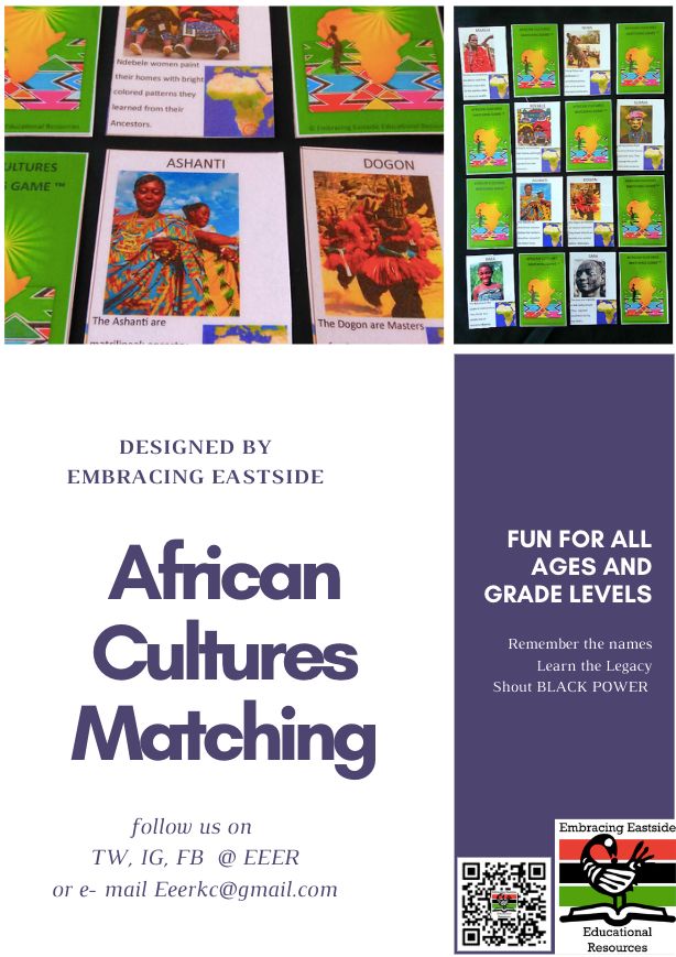 EmbracingEast1's tweet photo. Celebrate Our culture and learn about the continent!
Order your African Cultures Matchig game today! https://t.co/NdUeGMVbws