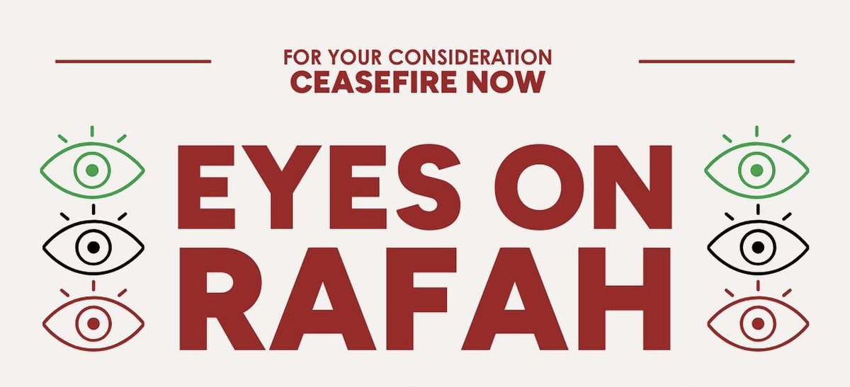 Please, don't get consumed by the #Oscars  and forget about #Gaza.

#Israel is preparing to invade Rafah, the last, tiny spot in Gaza where about one 1.5 million Palestinians are sheltering while we are fasting in #Ramadan!!!

This is genocide!!

ALL EYES ON RAFAH