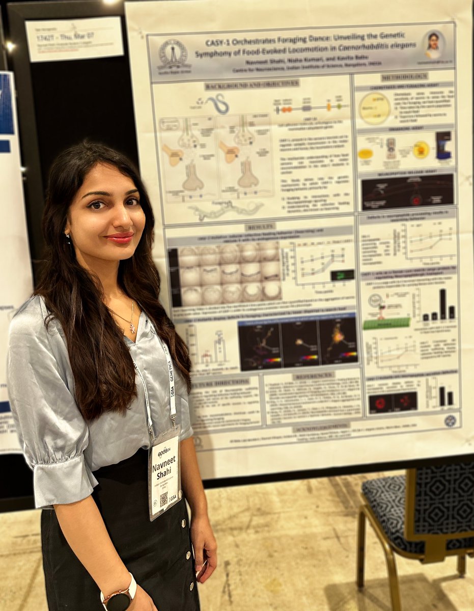 I’m honored to present my research discussing the ‘genetic symphony of swarming behavior in C. elegans’ at TAGC’24. I appreciate all the lovely fellows for listening, sharing your ideas, and valuable suggestions. 

#TAGC24 #Celegans #GSA #Wormresearcher #IISc #WashingtonDC