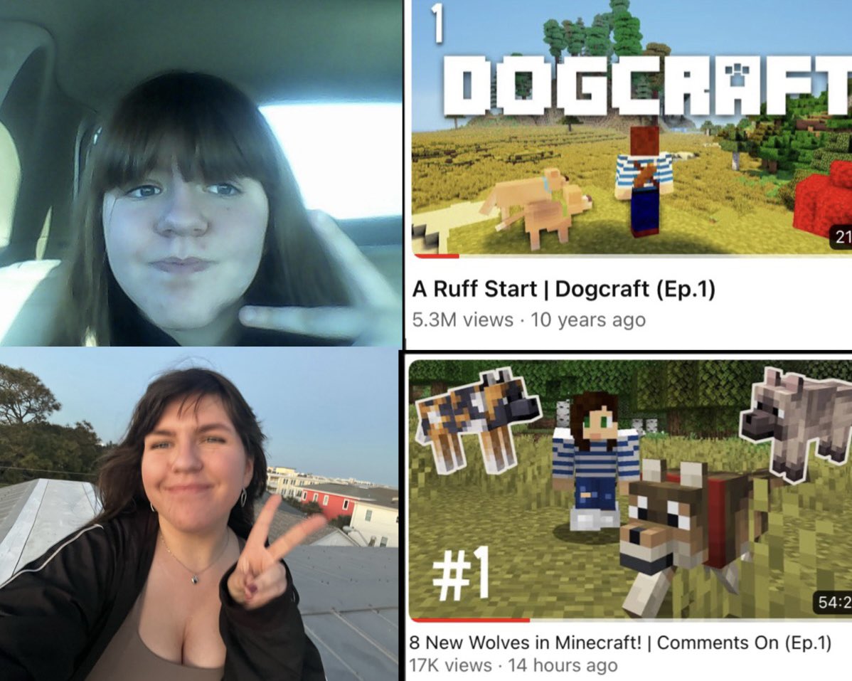 @stacyplays Me when Stacy first uploaded Dogcraft versus now