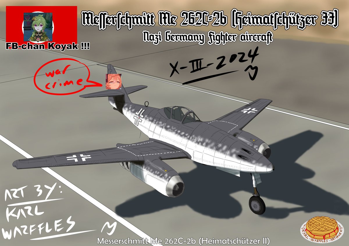 #messerschmitt #me262 C-2b (Heimatschützer II) #germany #wwii #fıghteraircraft #warplane #fyp #art #artist #drawing #digitalart #digitaldrawing