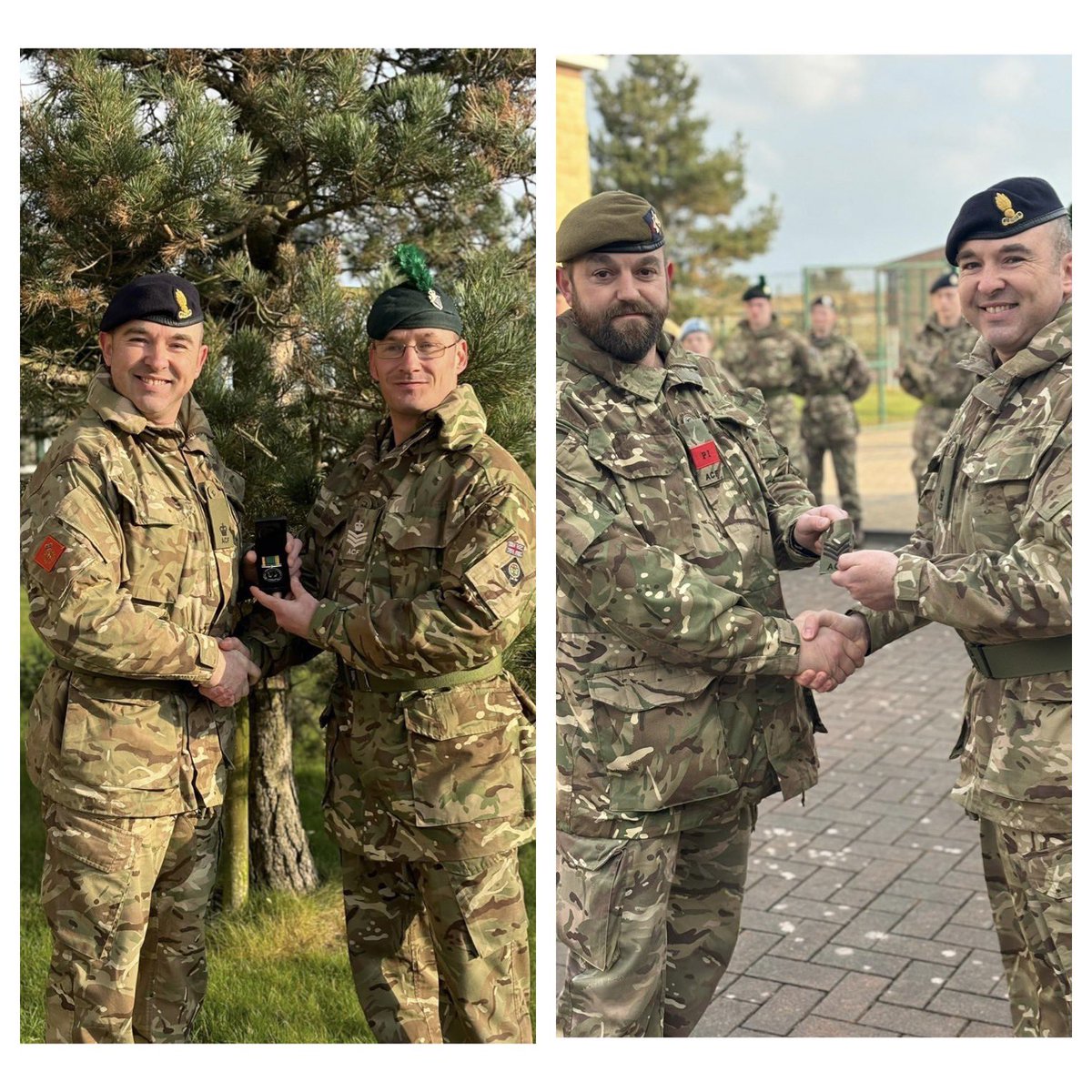 C Coy weekend seen PI Ashe on promotion to SI following completion of his initial training. Acting CSM Anderson was also presented with his Long Service and Good Conduct medal, this is awarded following 12 years continuous service, a remarkable feat. #cadets1ni @1NIACFENGAGE