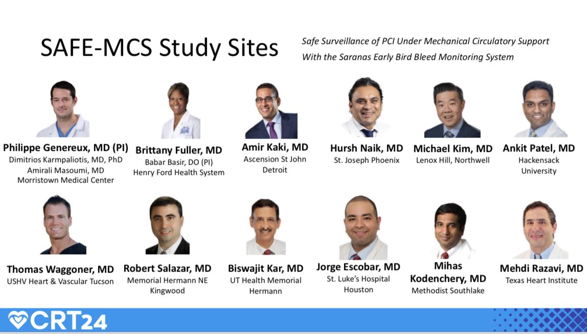 Thrilled to present the early results of the #safemcs trial results today at @CRT_meeting. Thank you to @PhilGenereuxMD for including me in a technology he has been involved with since day 1. Tnx to an amazing team of investigators for their hard work & commitment.