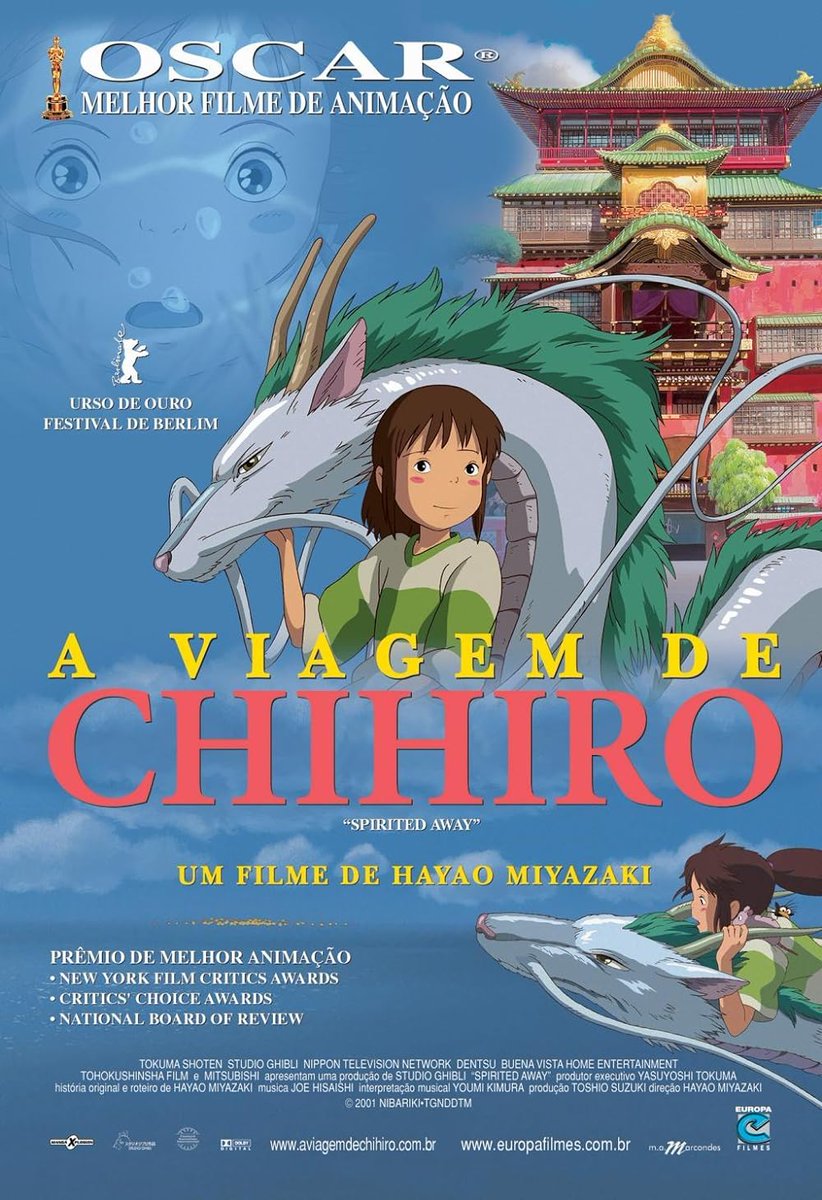 _OtakusBR's tweet photo. A Viagem de Chihiro e O Menino e a Garça, os únicos filmes de anime a terem vencido o Oscar de Melhor Filme de Animação. 

Os dois são produzidos pelo Studio Ghibli e dirigidos por Hayao Miyazaki. https://t.co/D8K9AzMPkd
