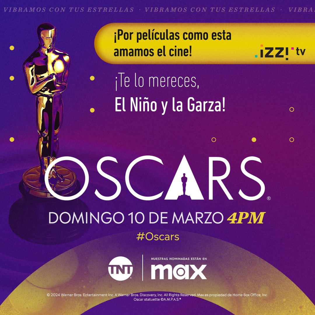 izzi_mx's tweet photo. ¡O se lo llevaba esta peli o ninguna! 🏆🎬 ¿A quién más le hubieras dado el #Oscar 🤔? Recuerda que puedes disfrutar de algunas de las películas nominadas a través de MAX @streammaxla o sintoniza la ceremonia a través de #izzit 🎥 Sigue disfrutando de los Oscars por @TNTLA https://t.co/7Deg0A4bYo
