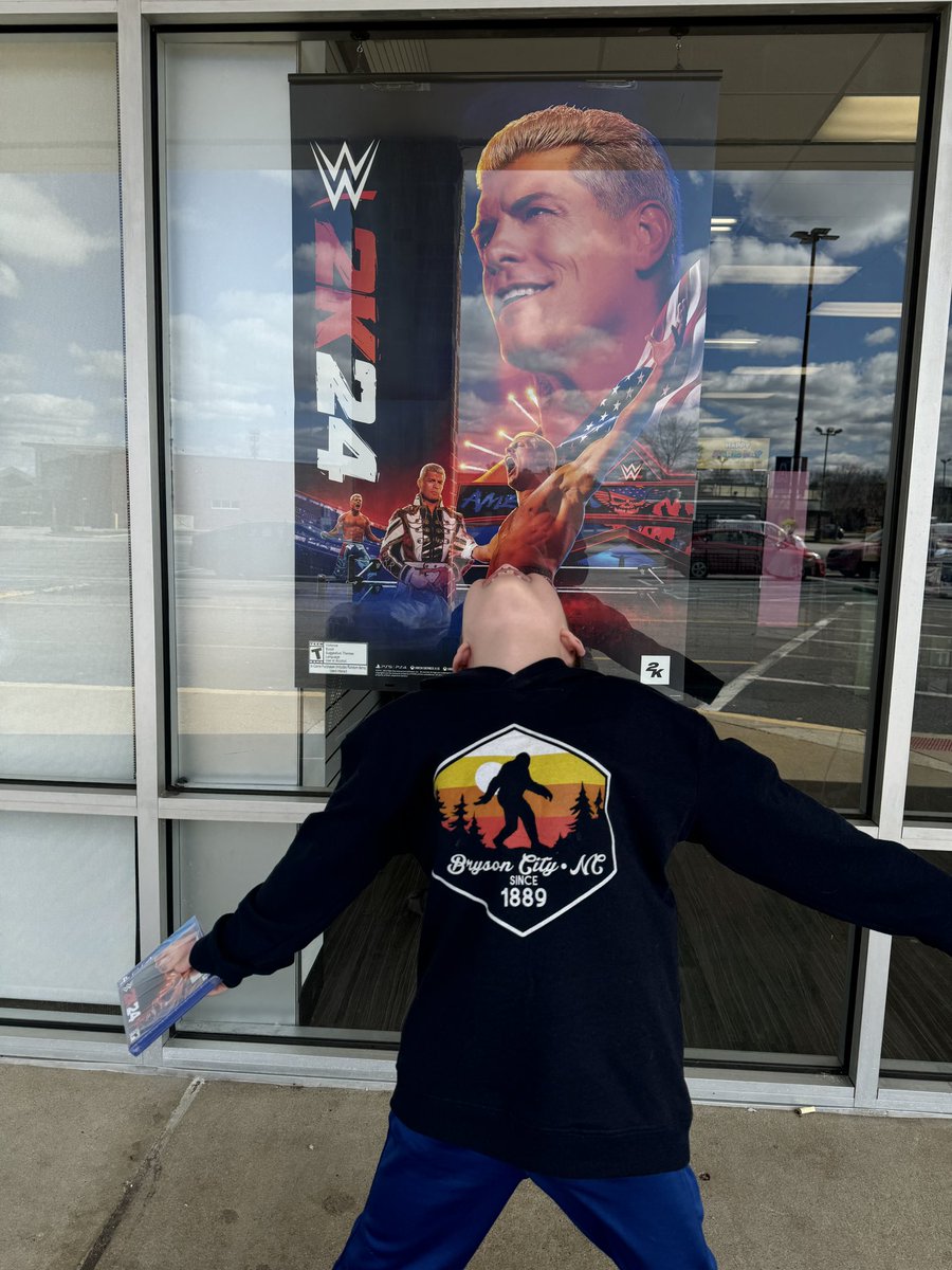 BeeCeeDubya's tweet photo. That look you get when you get the new @WWE #2k24 with @CodyRhodes on the cover!  #FinishTheStory https://t.co/iApukJuxL0