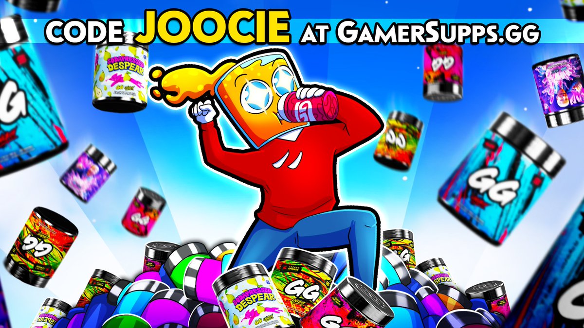 I am proud to announce i am now Partnered with <a href="/GamerSupps/">Gamer Supps®</a> !

Use Code Joocie and get 10% off at checkout!

GO HYDRATE YOURSELFFFFFFFFFF 🥤