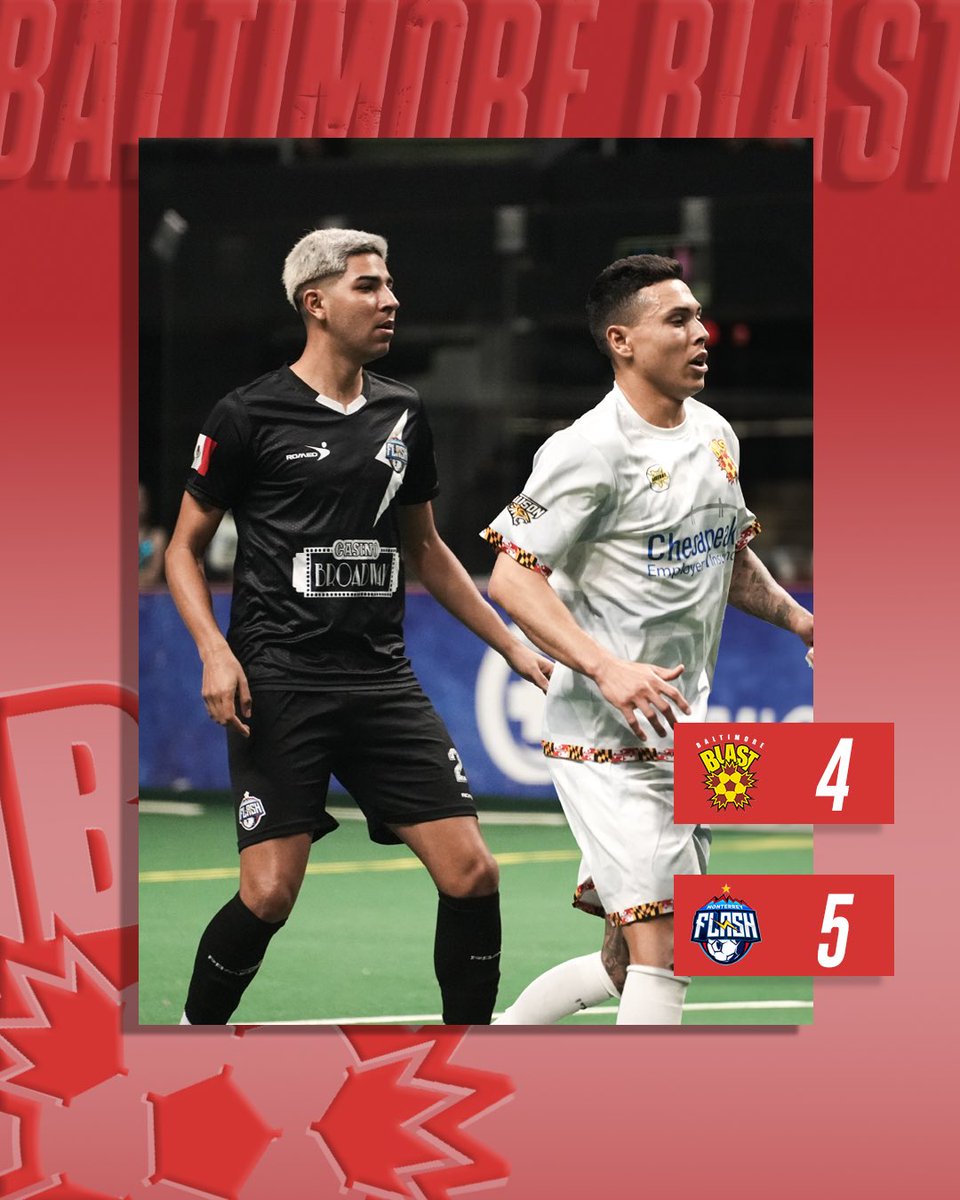BaltimoreBlast's tweet photo. FINAL: Baltimore Blast 4-5 Monterrey Flash
#baltimoreblast #blastfam #blast #blastoff #fullblast #baltimore #masl #soccer #baltimoreblastcheer #baltimoreblastcheerleaders #hereforablast @MASLarena https://t.co/JxeC8J1jgd