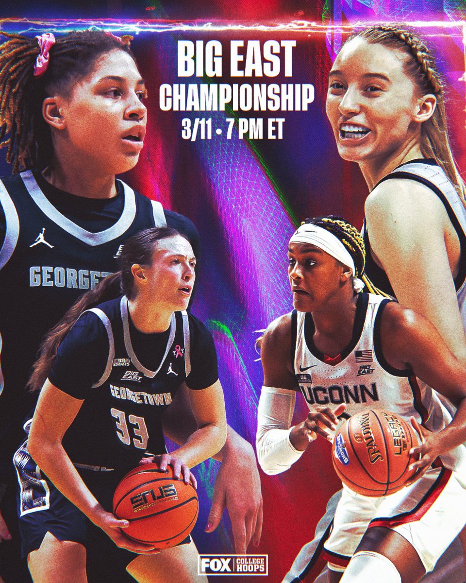 The Championship goes down TOMORROW! 💥🤩 @GeorgetownWBB vs @UConnWBB at 7pm ET on FS1!