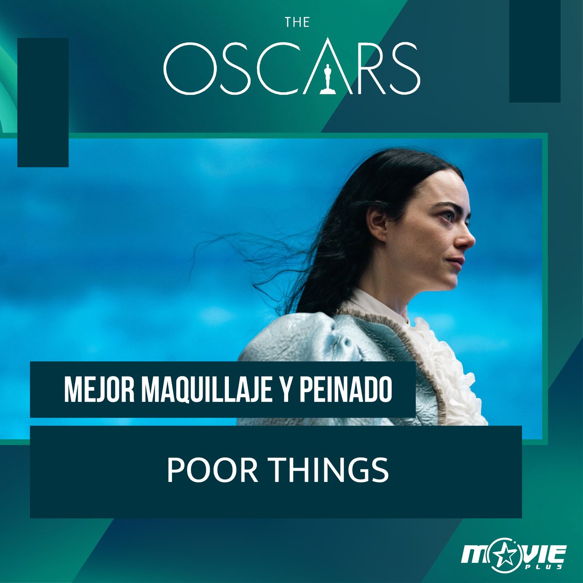 #Oscars2024 | La estatuilla a Mejor Maquillaje y Peinado es para la película "Poor Things".