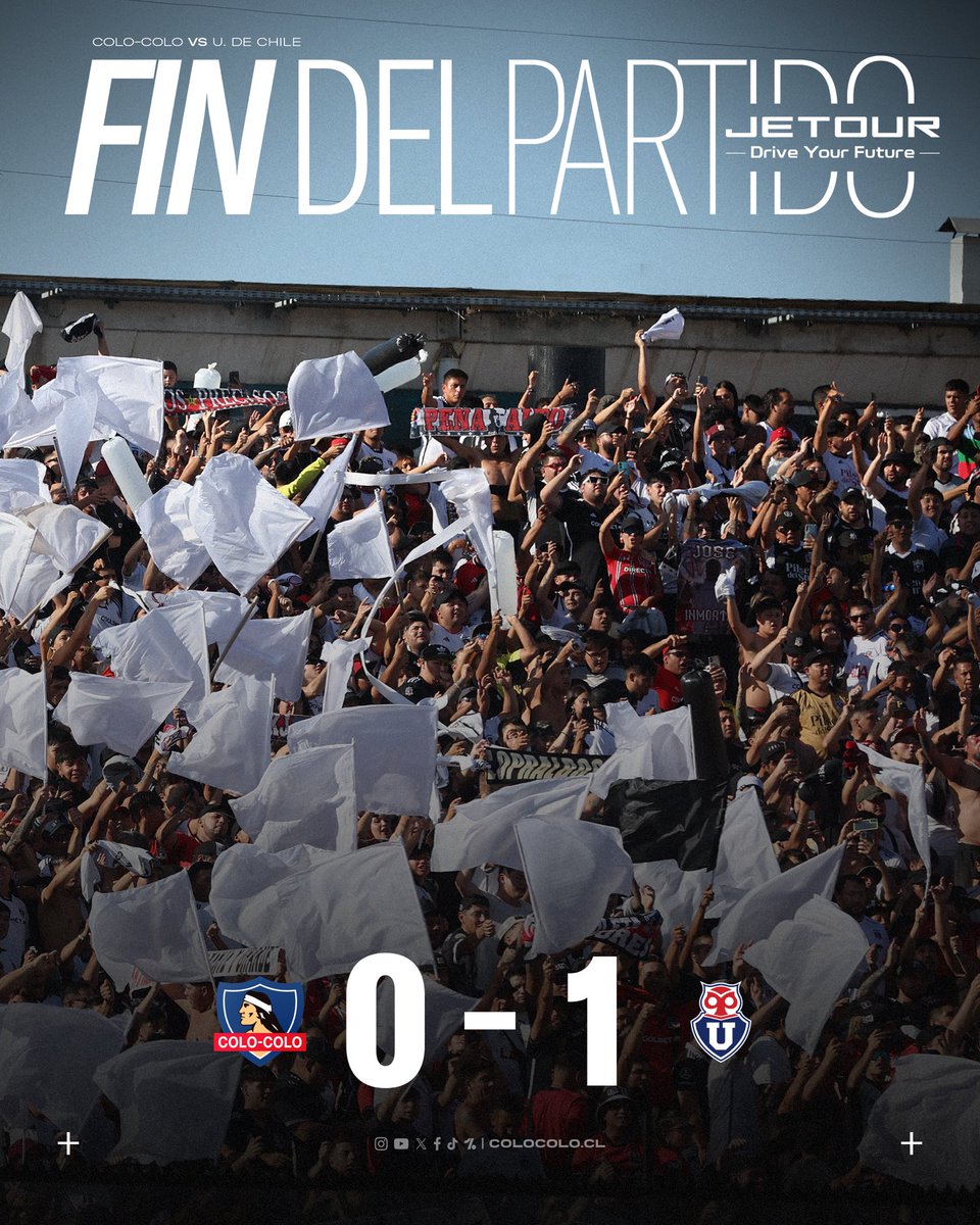 ColoColo's tweet photo. • Final del partido presentado por Jetour . 
Ahora nos enfocamos en el partido del miércoles. https://t.co/dnRAT89GJ3