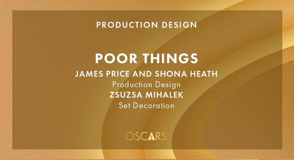 Congratulations to the talented production design team behind 'Poor Things'! #Oscars