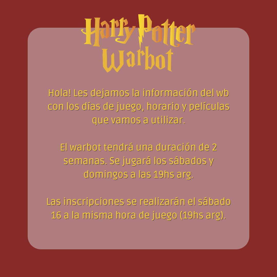 warbotharryp's tweet photo. 📢 INFORMACIÓN GENERAL SOBRE EL WARBOT ❗
(Si tienen dudas, déjenla en los comentarios) https://t.co/M4lP7JA1uI
