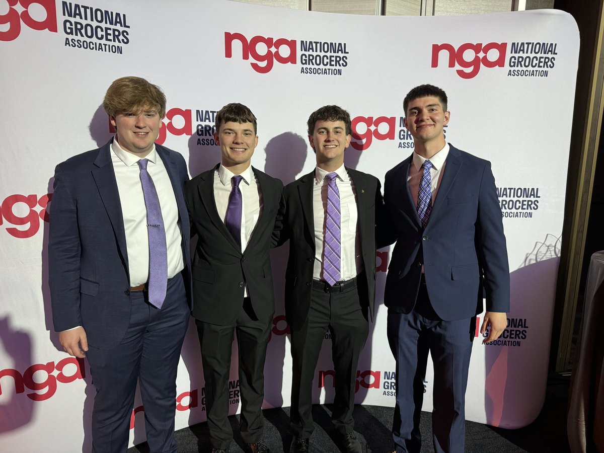 KSUGSCC's tweet photo. Good luck to Michael, Colby, Evan, and Caleb as they participate in the @NationalGrocers student case competition in Las Vegas! https://t.co/UaoM6CnOEu