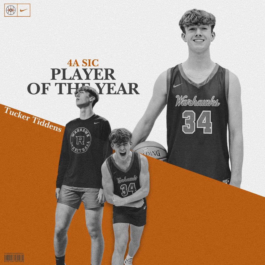 For the first time in school history, one of our guys is Player of the Year. Incredibly well deserved, Tuck. He’s still just scratching the surface. #GoWarhawks #RollLikeThunder