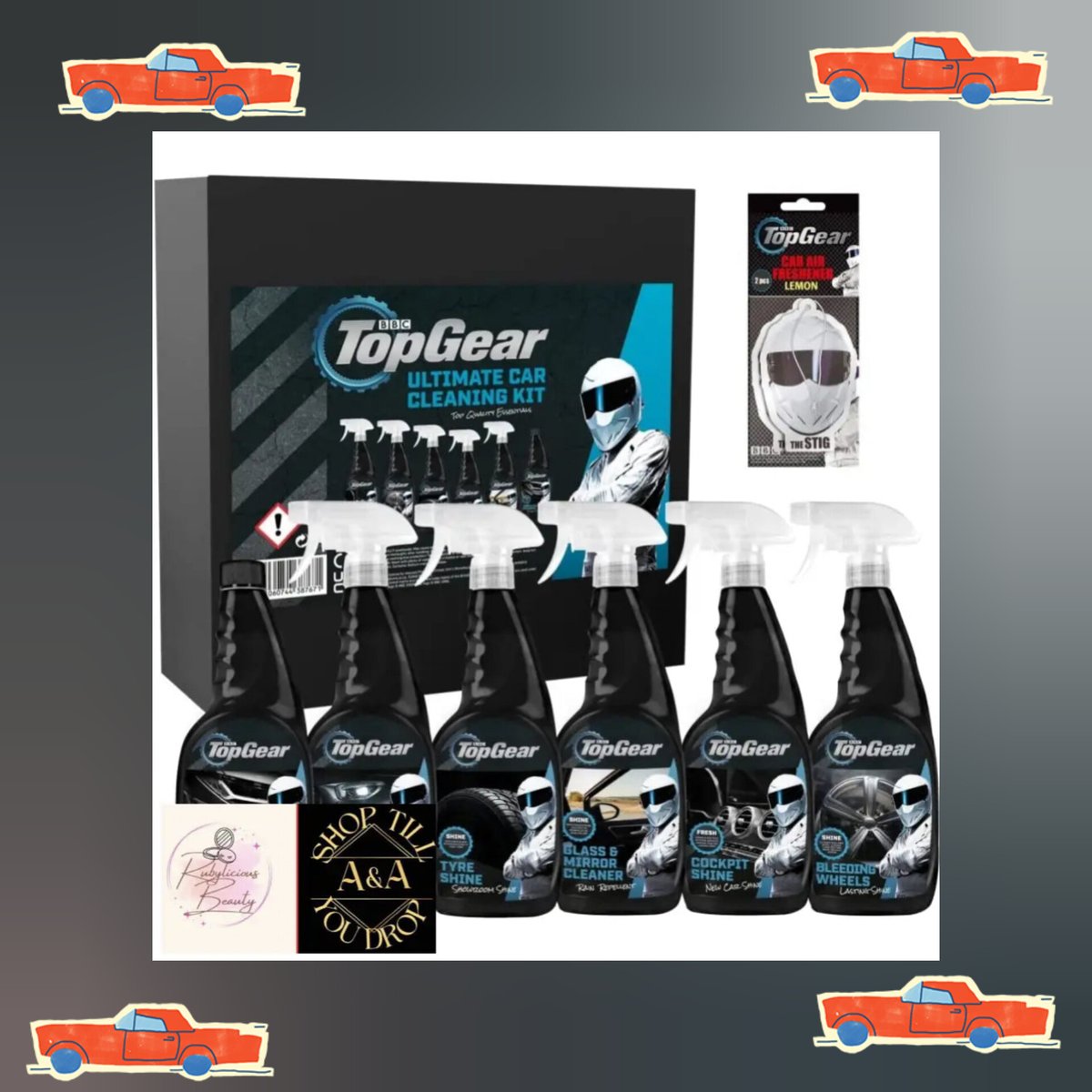 StDenise81150's tweet image. Top Gear Car Cleaning Kit🚗

£63.50 🚗

Top Gear CLEANING PRODUCTS: 

Perfect gift for men and car enthusiasts on any occasion - Christmas Gift, Father's Day or Birthday gift. 🚙

rubyliciousbeauty.myshopify.com/products/top-g…

#topgear #carcleaningkit #rubyliciousbeauty