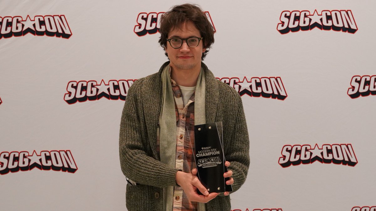 SCGCON's tweet photo. π Julien Henry (@Lyserg42) is the victor of the #MTG Modern $5k RCQ! In addition to the trophy, Julien takes home $1,500 and secures a qualification for Regionals at DreamHack. Congrats! π
#SCGPHILLY https://t.co/Qym92Fl5C8