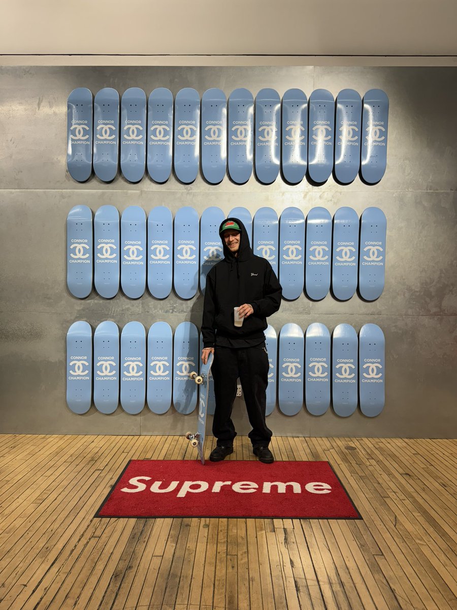Bonesbearings's tweet photo. Congratulations @ConnorChampion1 pro for #GrandCollection available tomorrow @Supreme_NYC https://t.co/I8muToL98d