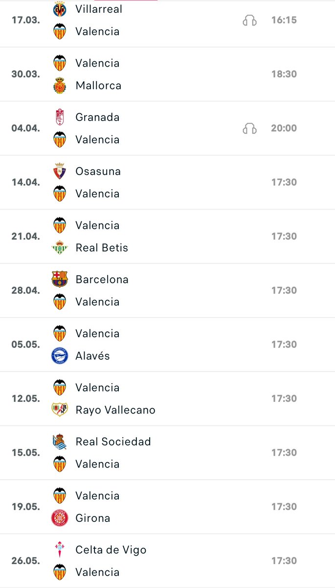 ❓Cuántos puntos sacamos en las últimas 11 jornadas? Y cuantos creéis que hacen falta para entrar en Europa? 

Yo creo que sacamos 17-18 puntos, pero no nos va a llegar para entrar, creo que estará la cosa en 60 puntos.

Ojalá me equivoque.

🦇🦇
