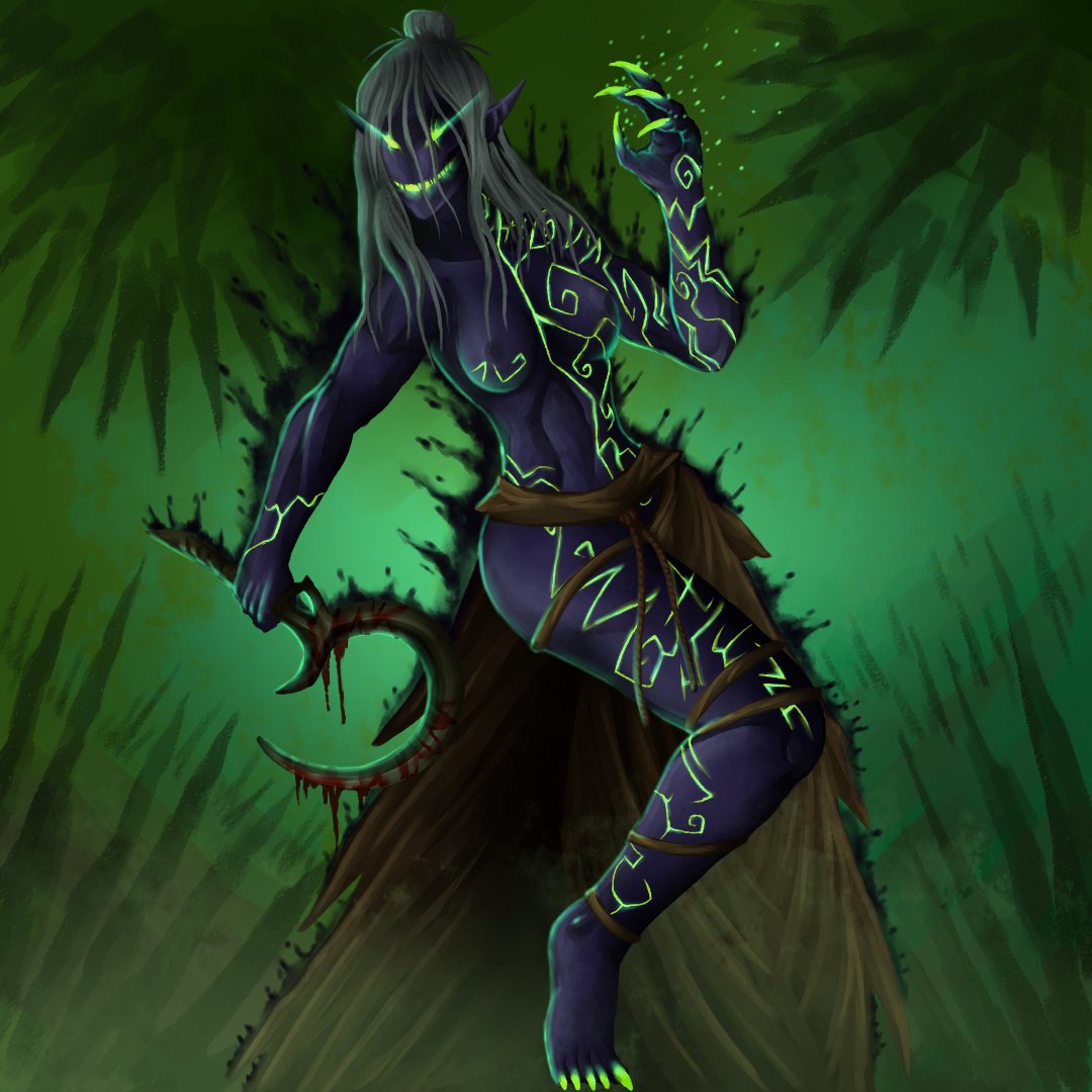 Jsochart's tweet photo. “Mandrake” / “Mandrágora”💀 #warhammer40k #mandrake #dark #eldar  #drukhari   #commorragh  #creatureconcept #painting #fanart #jsochart 🎼 https://t.co/xNdDMuSnQx 😈 https://t.co/drmdMhFG8F