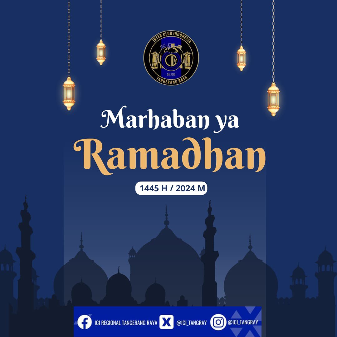 ICI_TangRay's tweet photo. 🕌🌙🤲🏼
Marhaban ya Ramadhan
Selamat menjalankan ibadah puasa di bulan suci Ramadhan
Semoga di bulan Ramadhan ini membawa keberkahan untuk kita semua
#ForzaInter
#ramadhankareem
#InterClubIndonesia
#icitangerangraya
#perchètangerangèsolonerazzurra https://t.co/jdgI4Ncx8v