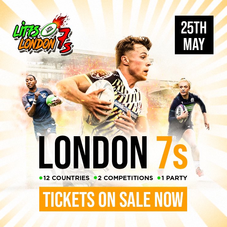 Really excited to welcome 12 men’s and women’s 7s teams to compete at LIT7s London 7s <a href="/AFCWimbledon/">AFC Wimbledon</a> on 25 May to play non stop entertaining rugby in front of 9,000 fans! Join us! Tickets now available on Ticketmaster / LIT7s.com!