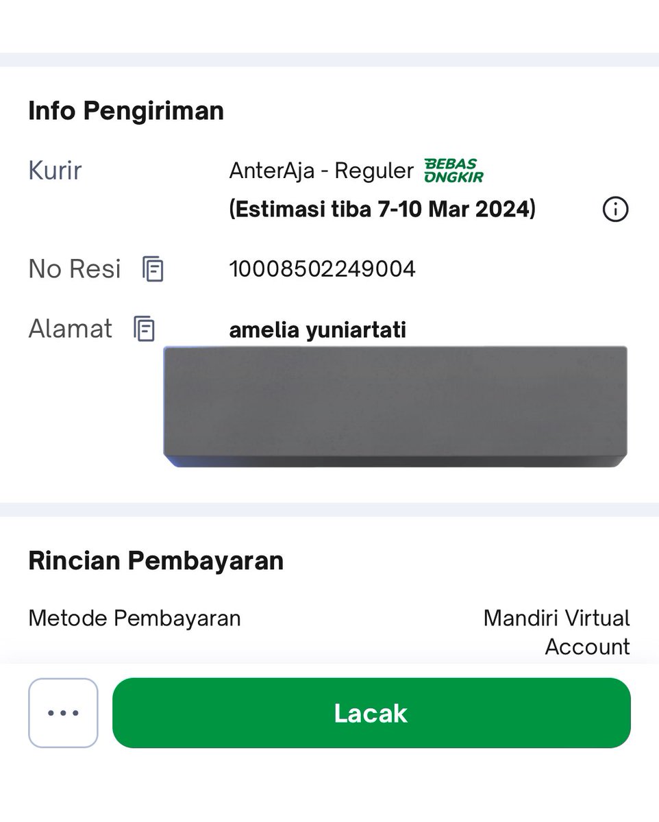 ameliayuniar's tweet photo. @AnterajaCare min gimana nih paket saya estimasi sampai pada tanggal 7-10 maret 2024. Tapi sampe skrg ga ada pergerakan di aplikasi tokopedia nya. Masih aja stuck di tanggal 7!!
Mihon di follow up https://t.co/9QovlFo6op