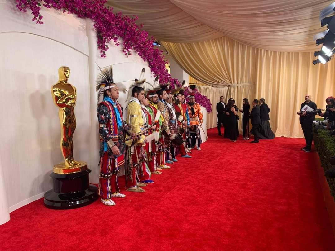 Osage Dancers on the red carpet of the 96th Academy Awards on March 10, 2024. Photos by Osage News